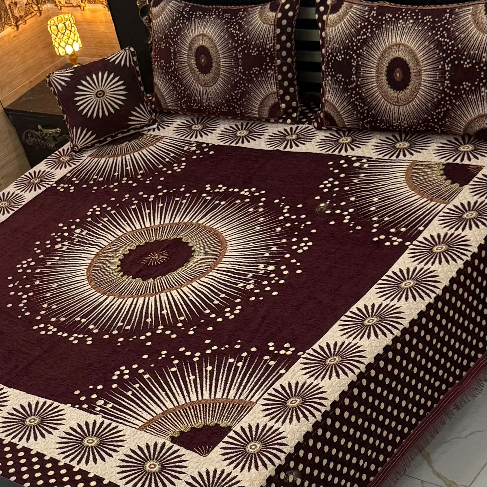 BRAND : JAQUARD BEDSHEET 4Pc Velvet - Image 5