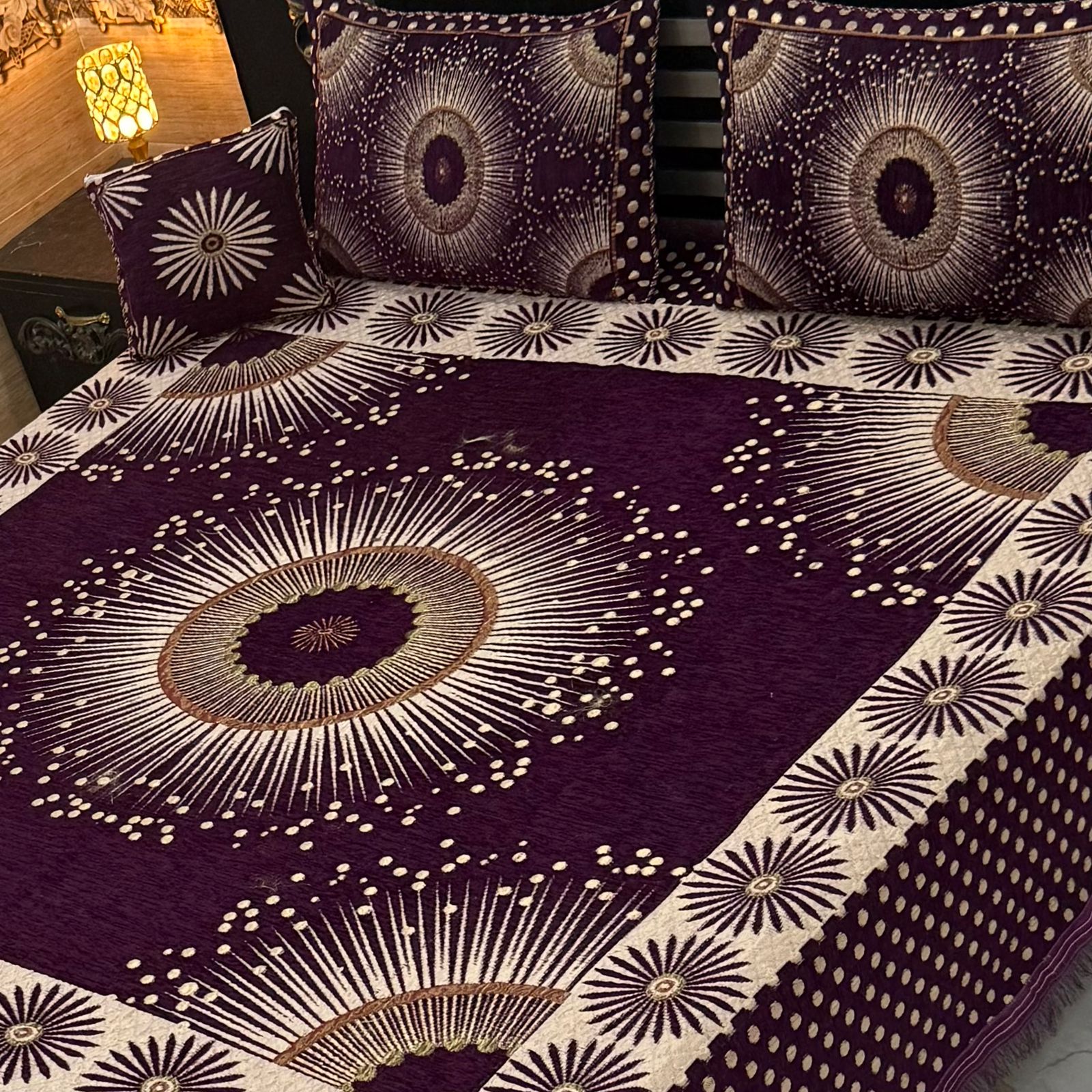 BRAND : JAQUARD BEDSHEET 4Pc Velvet - Image 2